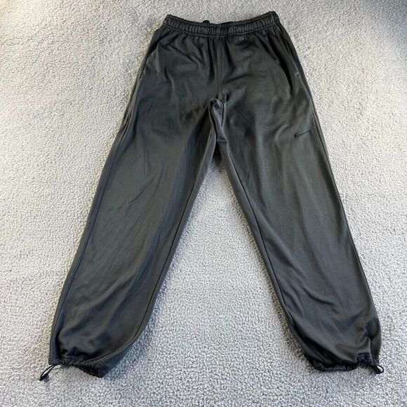 Nike Therma Pants‎ Mens Large Gray Tapered Training Sweat Joggers Swoosh Lined - Picture 1 of 16